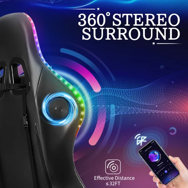 Gaming Chair with Bluetooth Speakers - Image 2